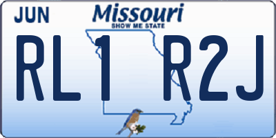 MO license plate RL1R2J