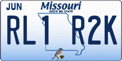 MO license plate RL1R2K