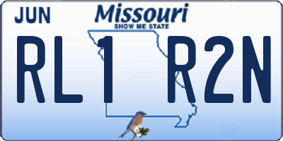 MO license plate RL1R2N