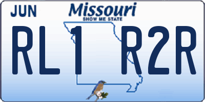 MO license plate RL1R2R