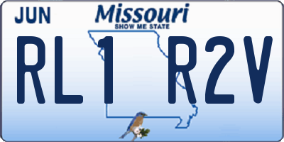 MO license plate RL1R2V