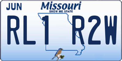 MO license plate RL1R2W