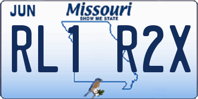 MO license plate RL1R2X