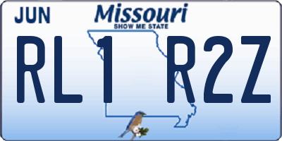 MO license plate RL1R2Z