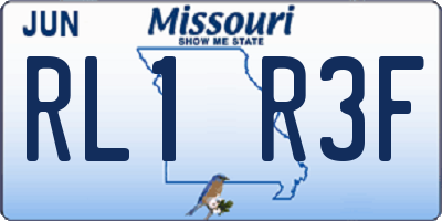 MO license plate RL1R3F