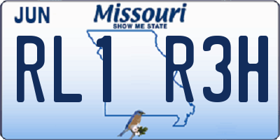 MO license plate RL1R3H