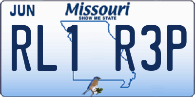 MO license plate RL1R3P