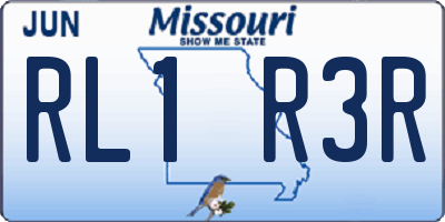 MO license plate RL1R3R