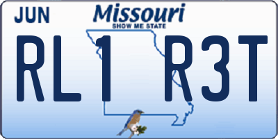 MO license plate RL1R3T