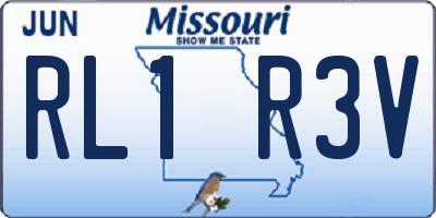 MO license plate RL1R3V