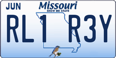 MO license plate RL1R3Y