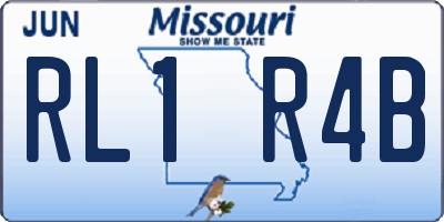 MO license plate RL1R4B