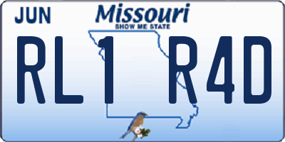 MO license plate RL1R4D