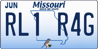 MO license plate RL1R4G