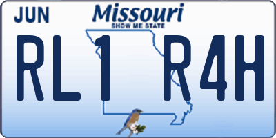 MO license plate RL1R4H