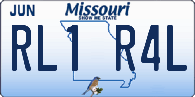 MO license plate RL1R4L