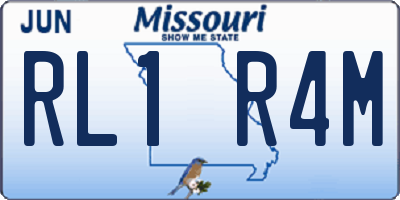 MO license plate RL1R4M
