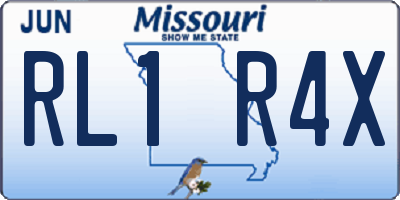 MO license plate RL1R4X