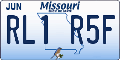 MO license plate RL1R5F