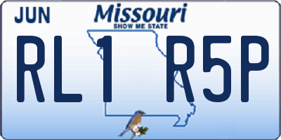 MO license plate RL1R5P