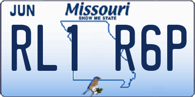 MO license plate RL1R6P