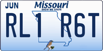 MO license plate RL1R6T