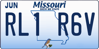 MO license plate RL1R6V
