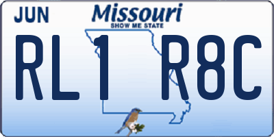 MO license plate RL1R8C