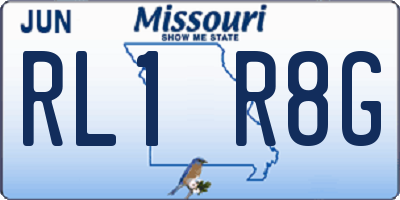 MO license plate RL1R8G