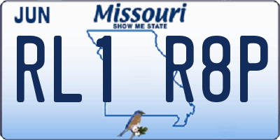 MO license plate RL1R8P
