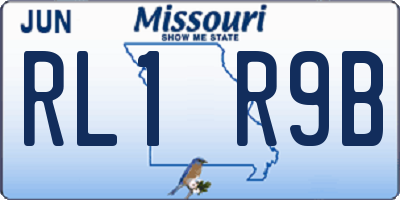 MO license plate RL1R9B