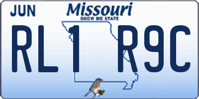 MO license plate RL1R9C