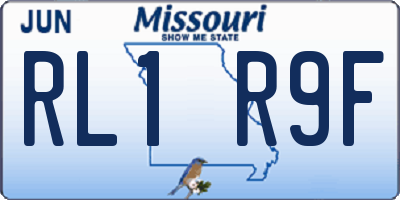MO license plate RL1R9F