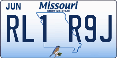 MO license plate RL1R9J