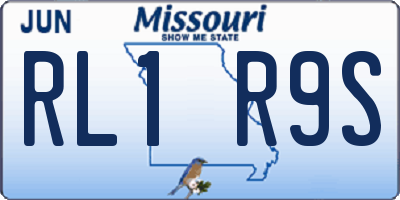 MO license plate RL1R9S