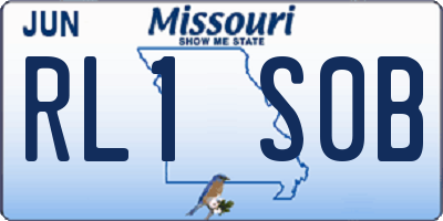 MO license plate RL1S0B