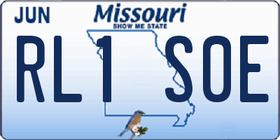 MO license plate RL1S0E
