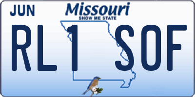 MO license plate RL1S0F