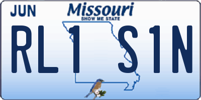 MO license plate RL1S1N