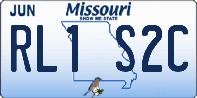 MO license plate RL1S2C