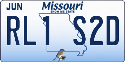 MO license plate RL1S2D