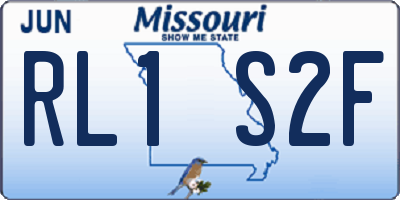 MO license plate RL1S2F