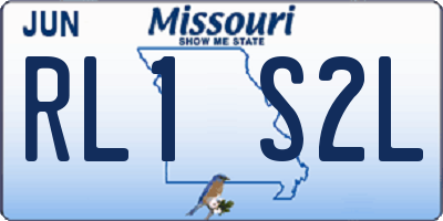 MO license plate RL1S2L