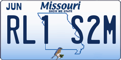 MO license plate RL1S2M