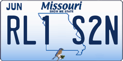 MO license plate RL1S2N