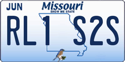 MO license plate RL1S2S
