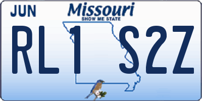 MO license plate RL1S2Z