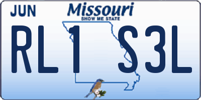 MO license plate RL1S3L