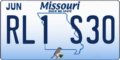 MO license plate RL1S3O