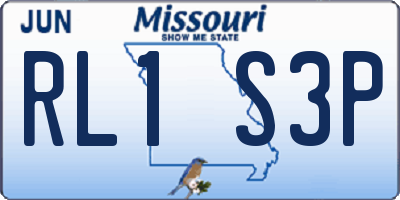 MO license plate RL1S3P
